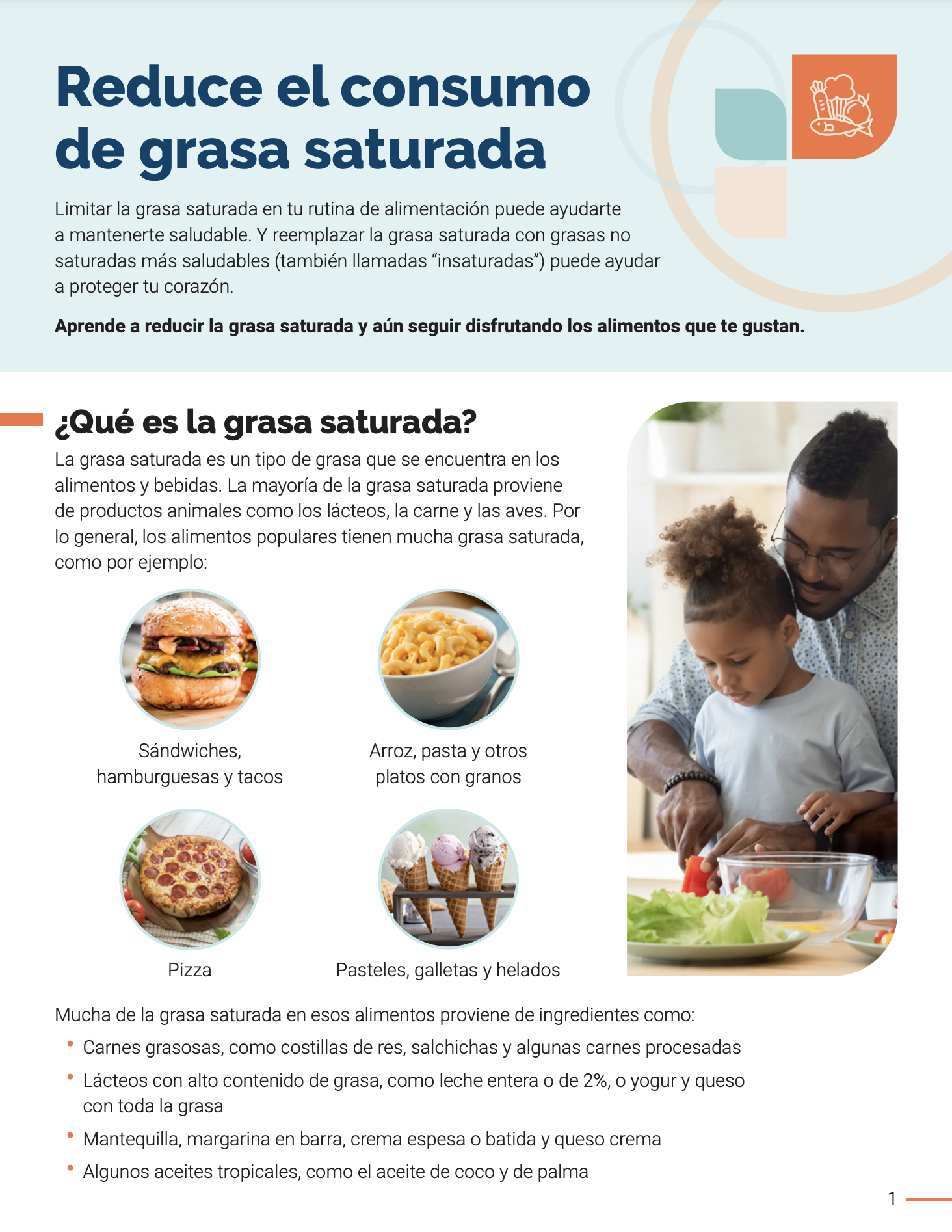 cover Reduce el consumo de grasa saturada